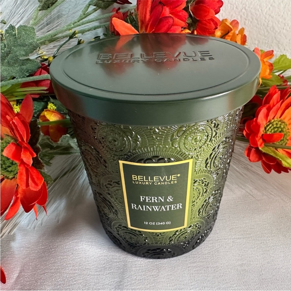 Bellevue Double Wick 12 oz
Luxury Candle ~ FERN AND
RAINWATER ~ New! - Picture 3 of 9
